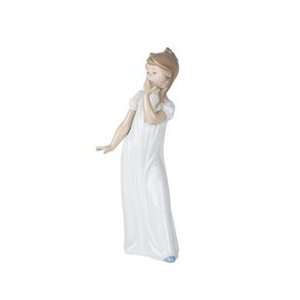 Lladro Nao Porcelain Figurine Girl Yawning  Kitchen 