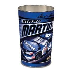 Mark Martin # 6 NASCAR Driver 15 Inches Metal Trash Can/Waste Basket