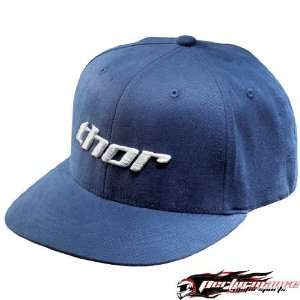  THOR MX BASIC NAVY BLUE LG/XL FLEXFIT HAT/CAP Automotive
