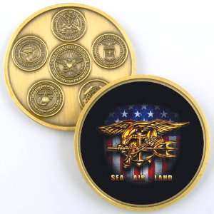  NAVY SEALS SEA AIR LAND CHALLENGE COIN YP632 Everything 