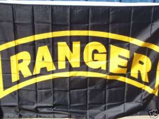 ARMY RANGER BLACK FLAG 3x 5  NEW  