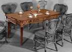 Rattan Bentwood Elizabethn 63” Rectangular Dining Table  