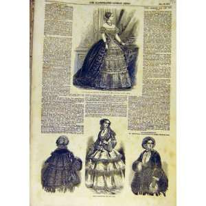   1853 Paris Fashion Empress French Court Mantle Print: Home & Kitchen