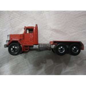 Red Large Cab Old Style Tractor Trailer Rig (no trailer)Matchbox Car 