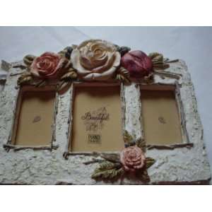  BOUNTIFUL COLLAGE HAND PAINTED PICTURE FRAME NEW 