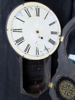 Antique Seth Thomas Schoolhouse Wall Clock, #10 Brass Works  