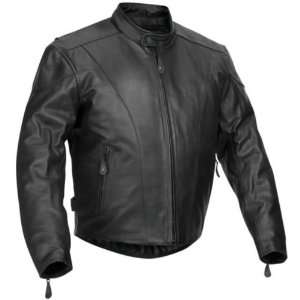  River Road Race Leather Jacket   60/Black Automotive