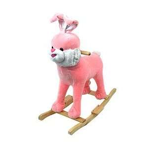   Plush Bunny Rocking Animal Hand Crafted With A Wood Core Wood Rockers