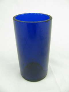 Antique Small Cobalt Blue Liquor Shot Glass Glasses Jar  