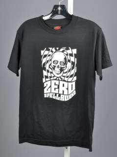 ZERO Spellbound Skull Black Skate T Shirt Small  