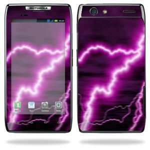   Maxx Android Smart Cell Phone Skins   Purple Lightning: Cell Phones