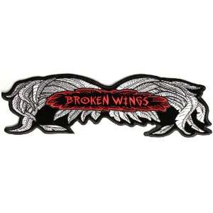  Broken Wings Patch Large, 12x3.5 inch, large embroidered 