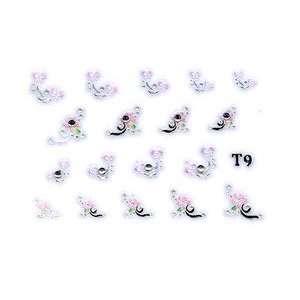  Pink Butterflies & Floral Rhinestone Nail Stickers/Decals Beauty