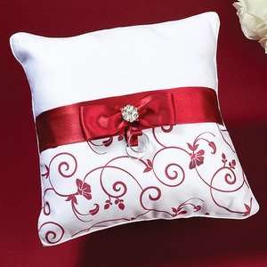  Red & White Ring Pillow