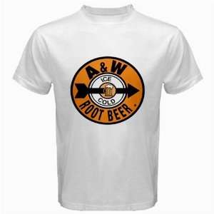  A&W ROOTBEER SODA Logo New White T Shirt Size  S  Free 