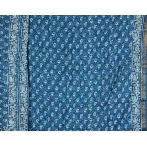  Blue Chanderi Salwar Suit with All Over Printed Paisleys 