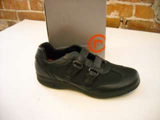 Rockport BLACK Velcro Leather Zulada TENNIS SHOE 8.5 W  
