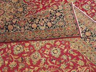 10x14 Handmade 1920s Fine Antique Signed Persian Isfahan Wool Rug 