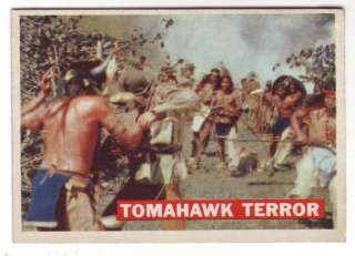 1956 Topps DAVY CROCKETT #17 Tomahawk Terror Orange  