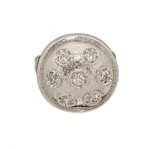  Contemporary Textured Button Shape Headlight Ring in Clear 