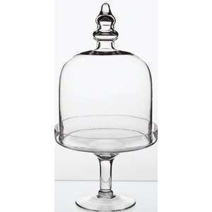 Cake Dome Shaped Glass Cloche With Stemmed Base: Kitchen 