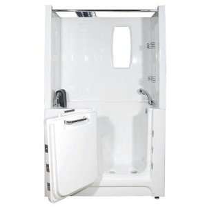   27 Soaker Walk In Spa/Shower in White with Righ