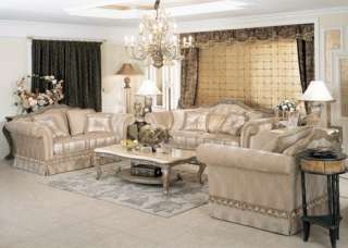 Traditional Elegant Formal Fabric Sofa Loveseat 2 Pc Living Room Set 