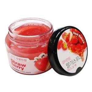   THE FACE SHOP Real Nature Strawberry Smoothie Mask Pack 110ml: Beauty