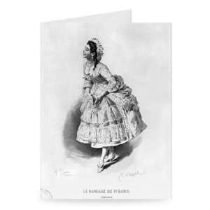 Suzanne, illustration from Act II Scene 17   Greeting Card (Pack of 