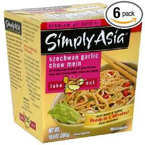 Simply Asia Take Out Chow Mein, Szechwan Garlic, 10.6 Ounce Containers 