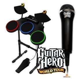 PS3/PS2 GUITAR HERO Wireless DRUMS + MICROPHONE  