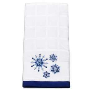 Ritz Snowflake Cobalt Terry Kitchen Towel 