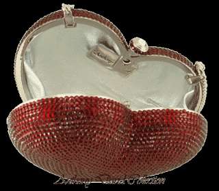 Handbag Evening Bag w Swarovski Crystal AD101 Lg. Heart  