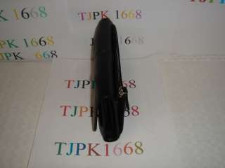   NWT COACH Black Ashley Pleated Leather Checkbook Wallet F46143