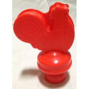   Jungle Block Bucket, Red Hen Chicken Rooster Replacement Figure Toy