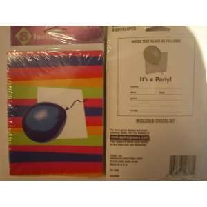  Its a Party, Photo Balloon Event Invitations, 8 Count 