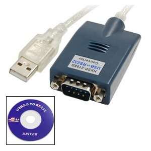  USB 2.0 to RS232 DB9 9 Pin Serial Adapter Converter Cable 