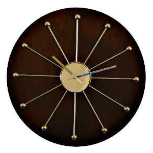   Richard Solid Wood Case Metal 15 3/4 Wide Wall Clock: Home & Kitchen