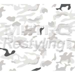 Small White Snow Camouflage Vinyl Wrap Decal Adhesive Backed Sticker 