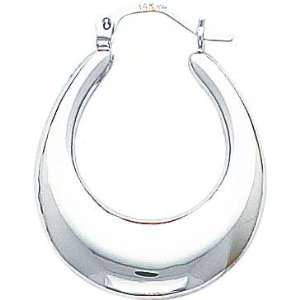  White gold Hoop Earrings Polished Jewelry New X Jewelry